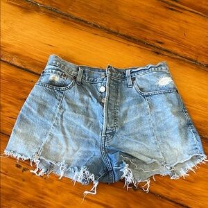 Abercrombie & Fitch Light Blue Jean Shorts